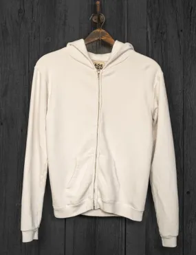 Zip Fleece Hoodie, Vintage White